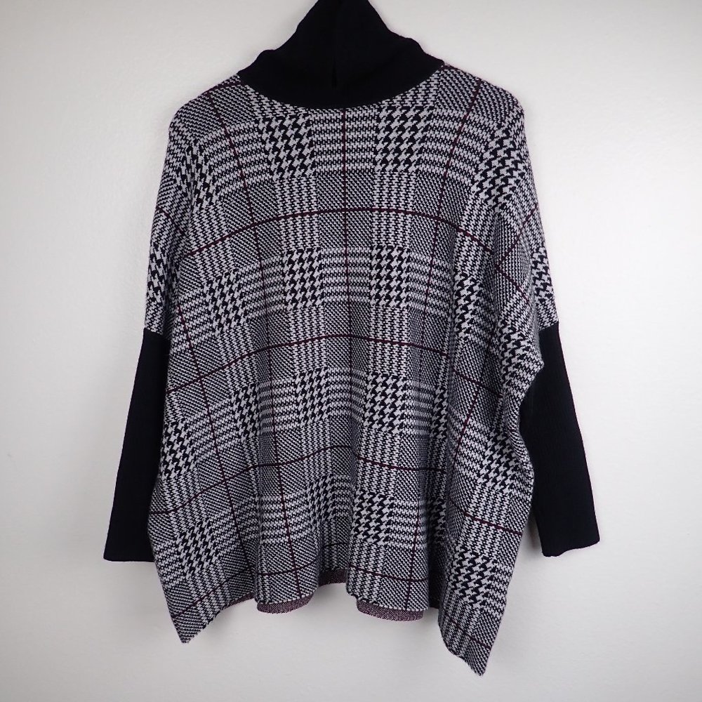 Joseph A. Relaxed Oversized Turtleneck Sweater Women's M Petite